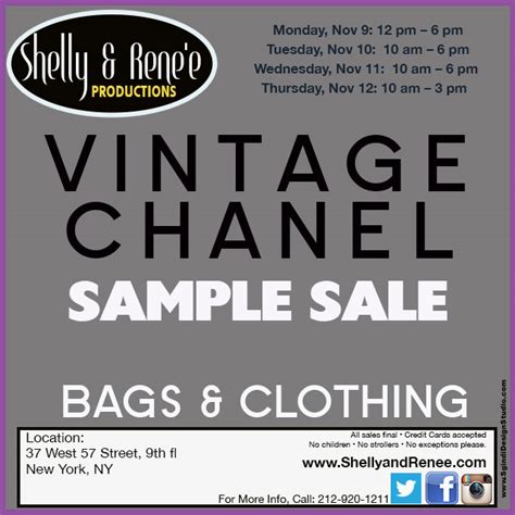 vintage chanel sample sale nyc|sample sale NYC.